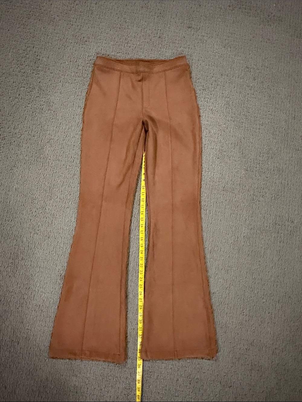 SPANX women’s  Flared faux suede Pants in Brown Size XL TALL / LONG